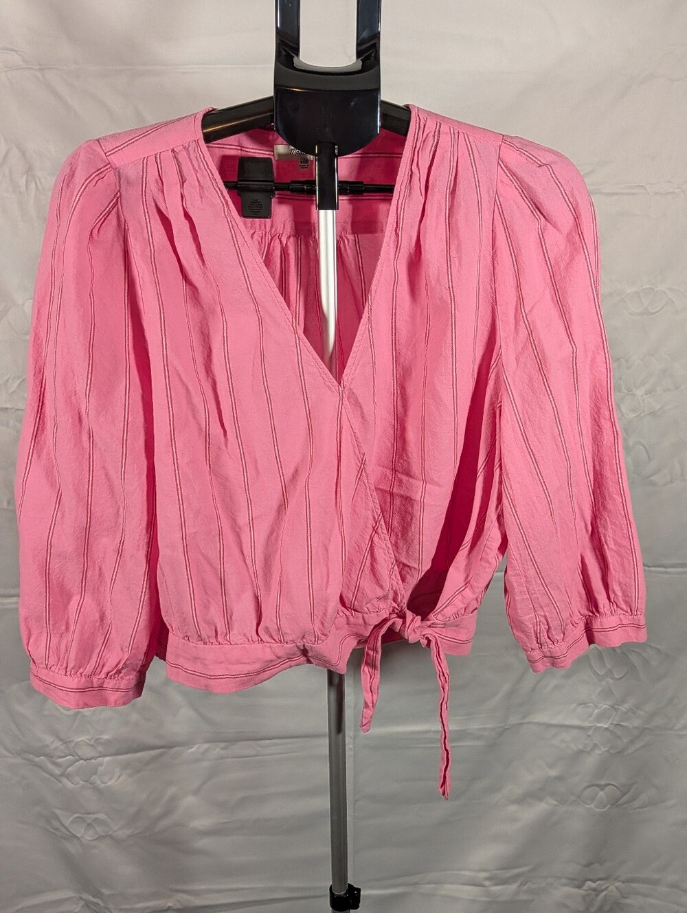 Size XXL Madewell Cecilia Stripe Pink Wrap Top